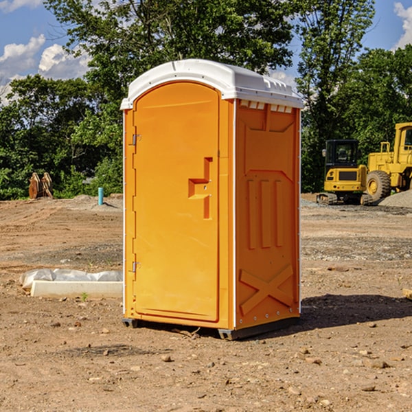 how often are the porta potties cleaned and serviced during a rental period in Dresden